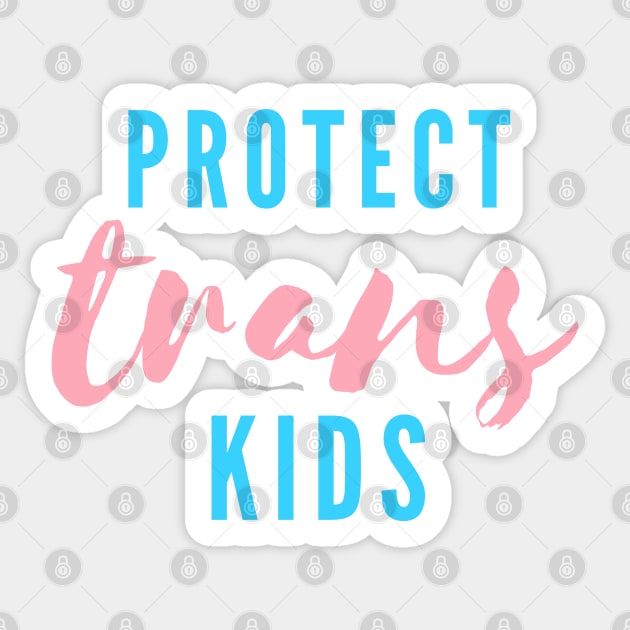 Protect Trans Kids LGBT Youth flag colours Sticker by JustSomeThings